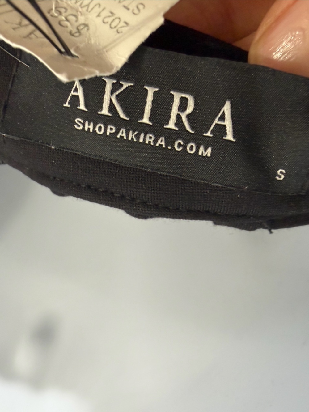 AKIRA Black Mini Skirt with Gold Side Lace-Up - Picture 5 of 5